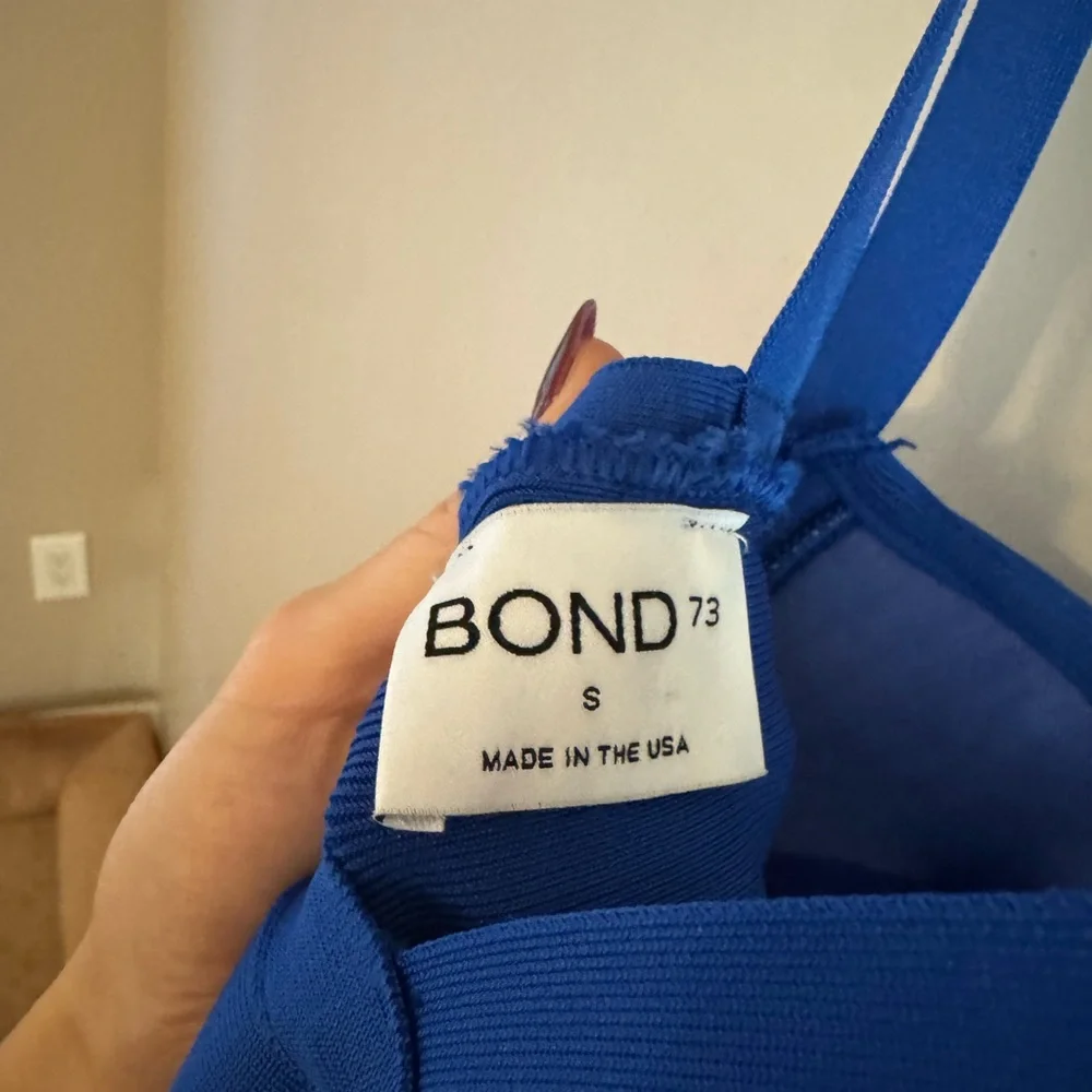 Blue Bandage Bodycon Dress - Picture 3 of 3